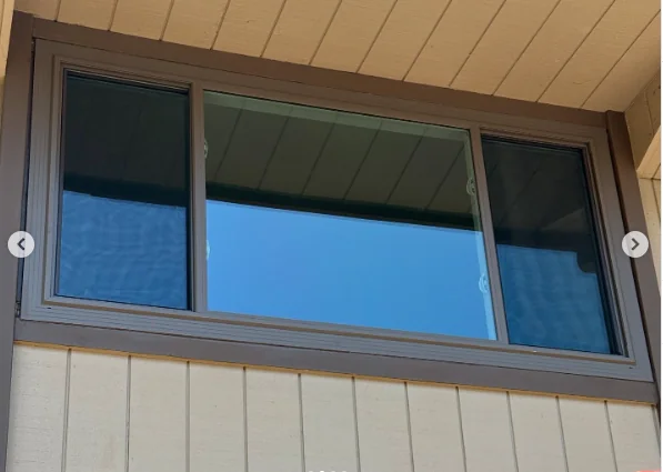 Architectural Black Anlin multi-section window installed in Danville, California