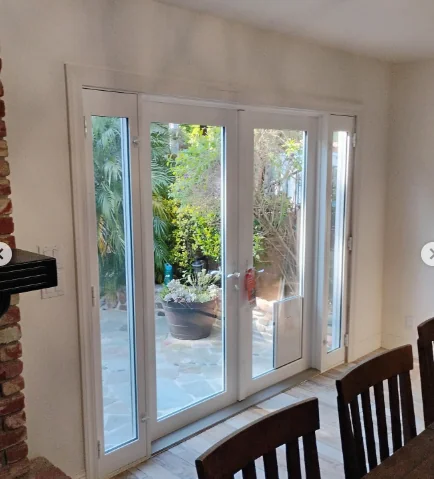 Interior view of an Anlin Malibu Swinging French Door installed in a Fremont dining room