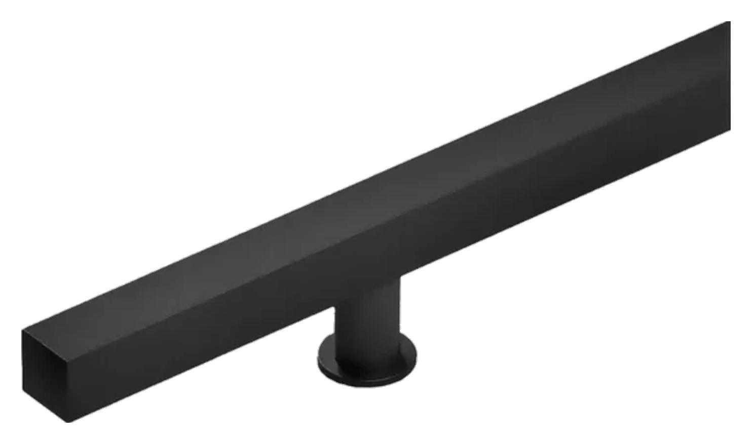Double-sided square pull bar 48 inch in flat black