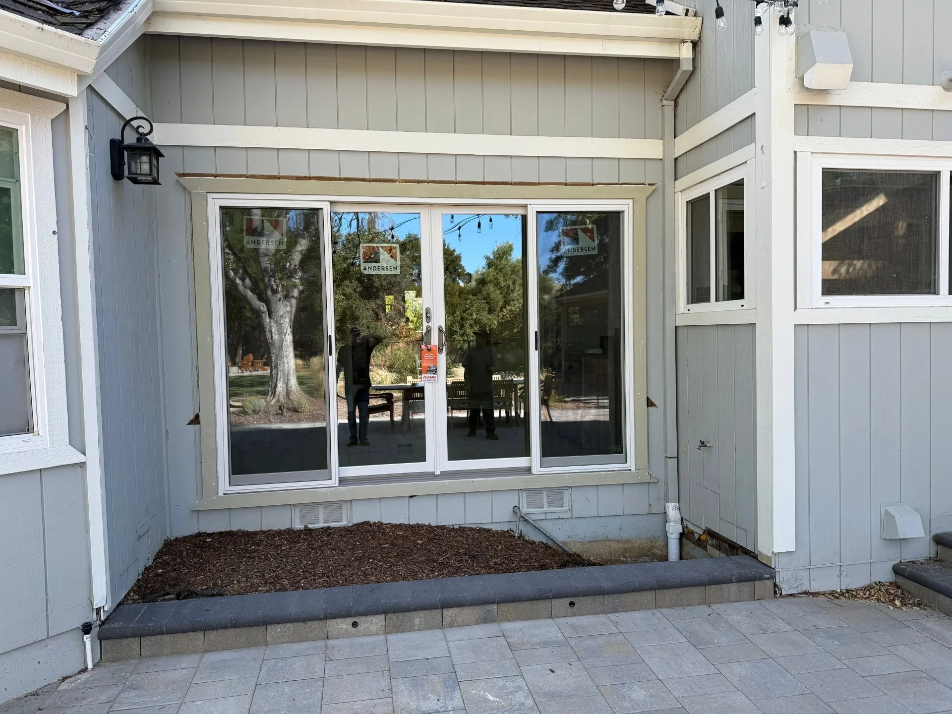 AMG Doors & Windows Andersen window to patio door conversion in Walnut Creek, CA