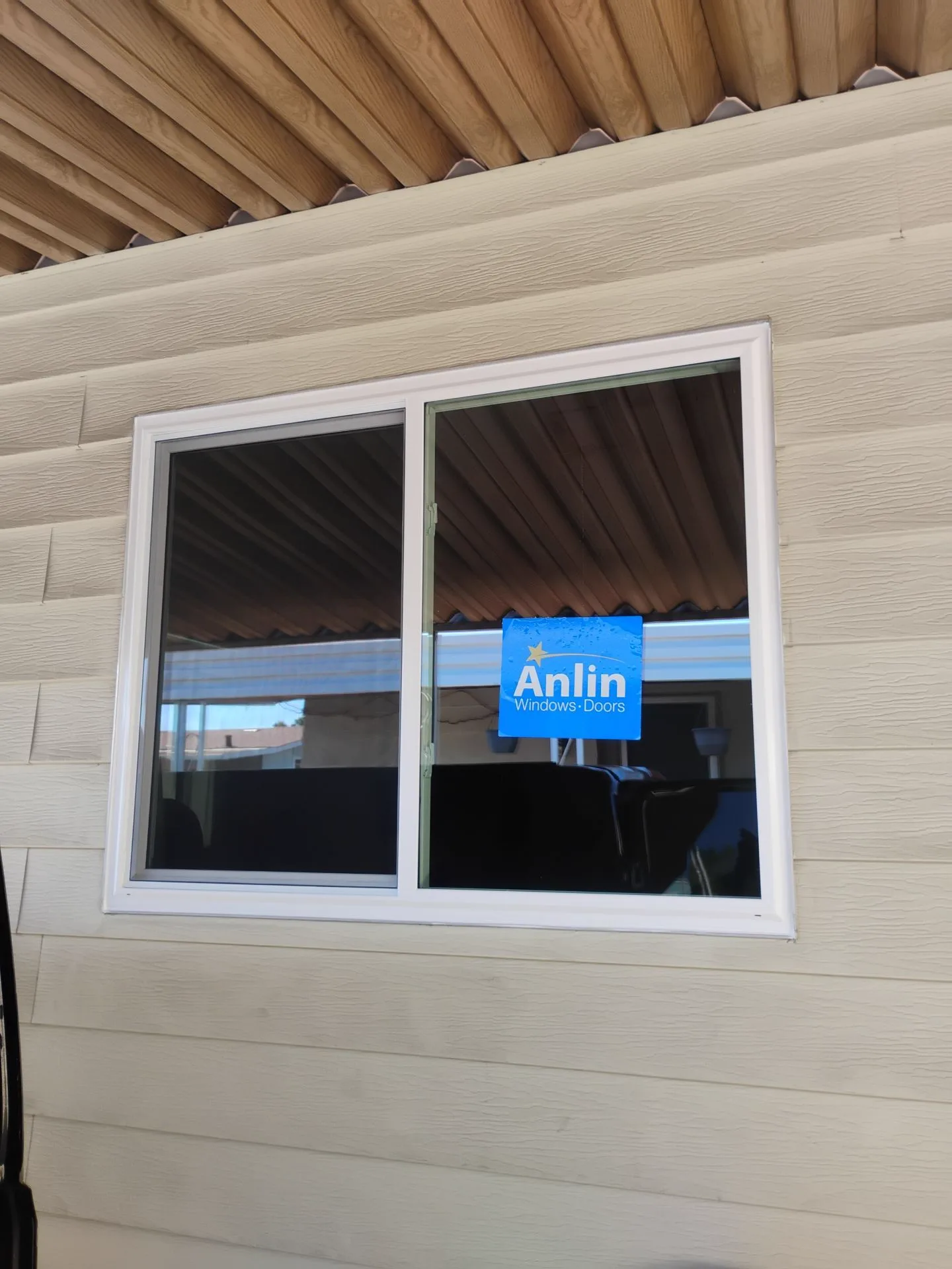 New Anlin rear slider window installed in San Jose, CA