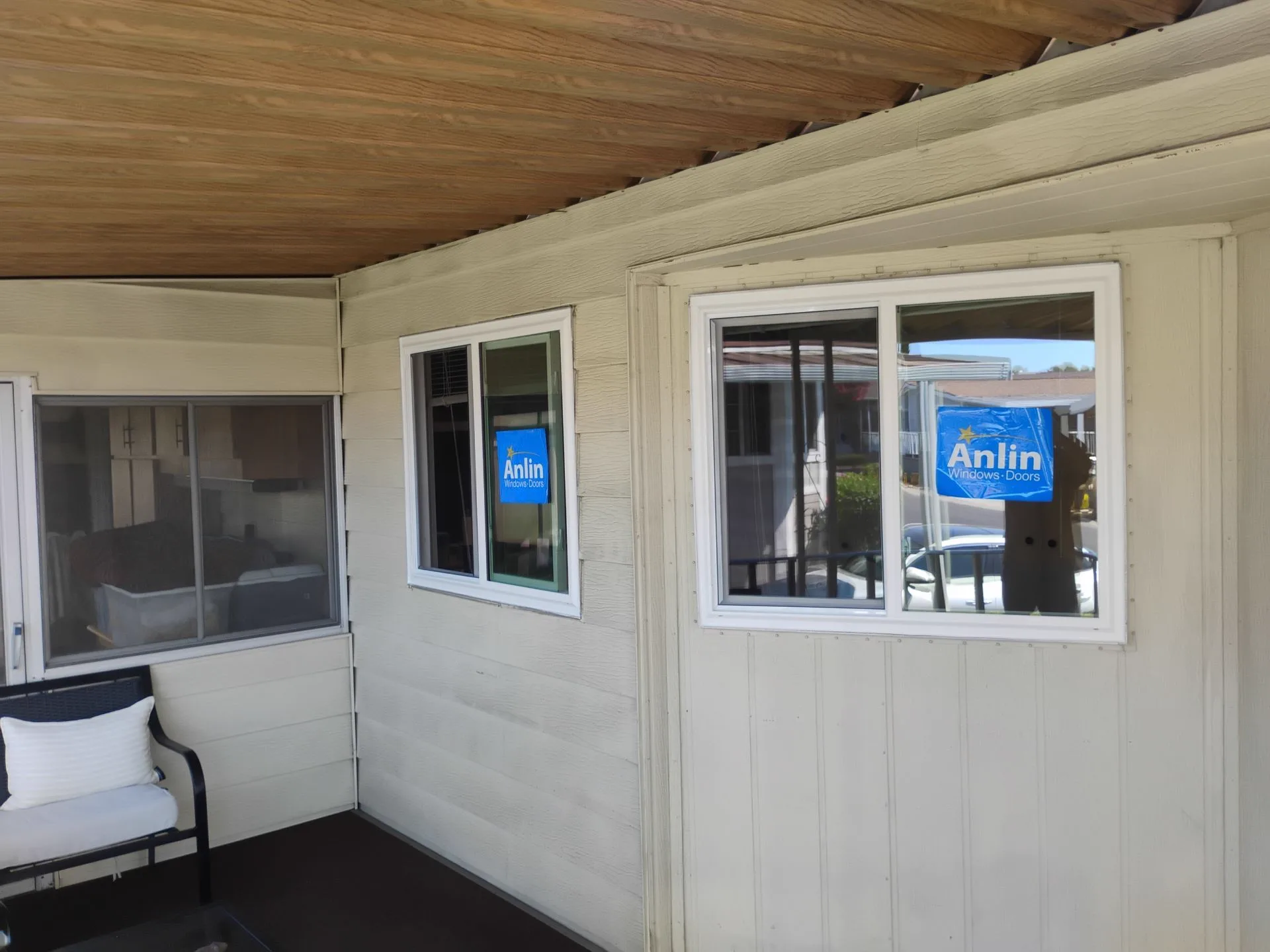 New Anlin porch windows installed in San Jose, CA