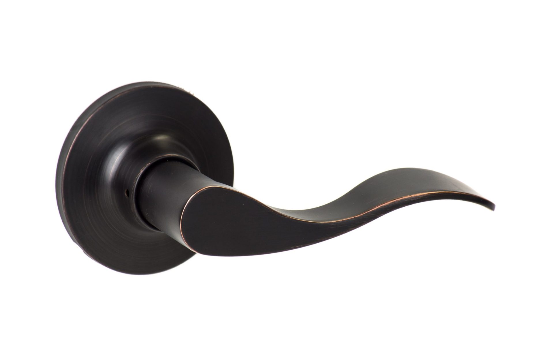 Sure-Loc Snowbird curved interior lever in Vintage Bronze