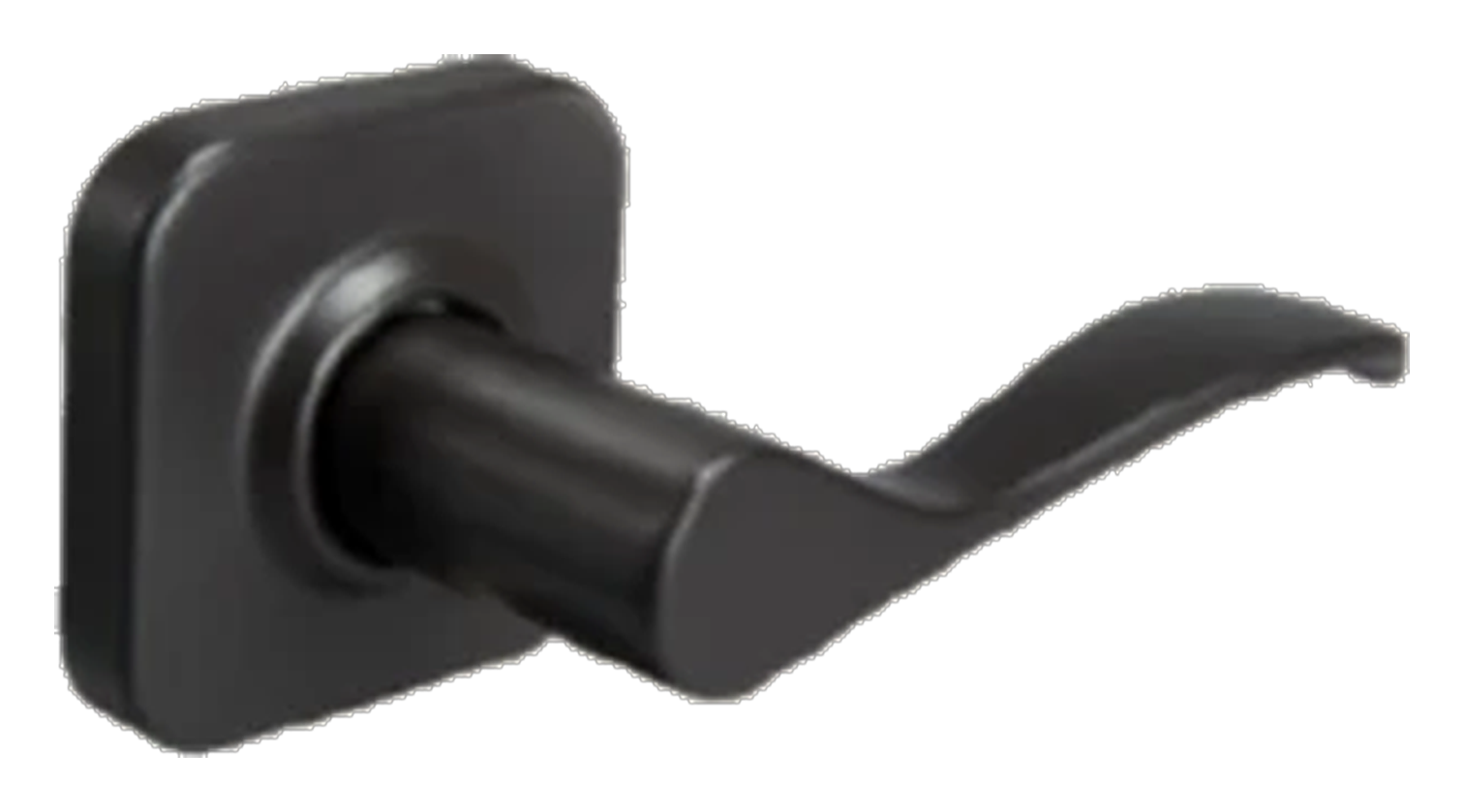 Yale Norwood Touch curved lever in flat black with smart deadbolt