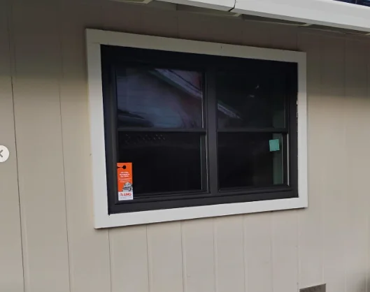 Completed Architectural Black Anlin replacement window in Danville, CA