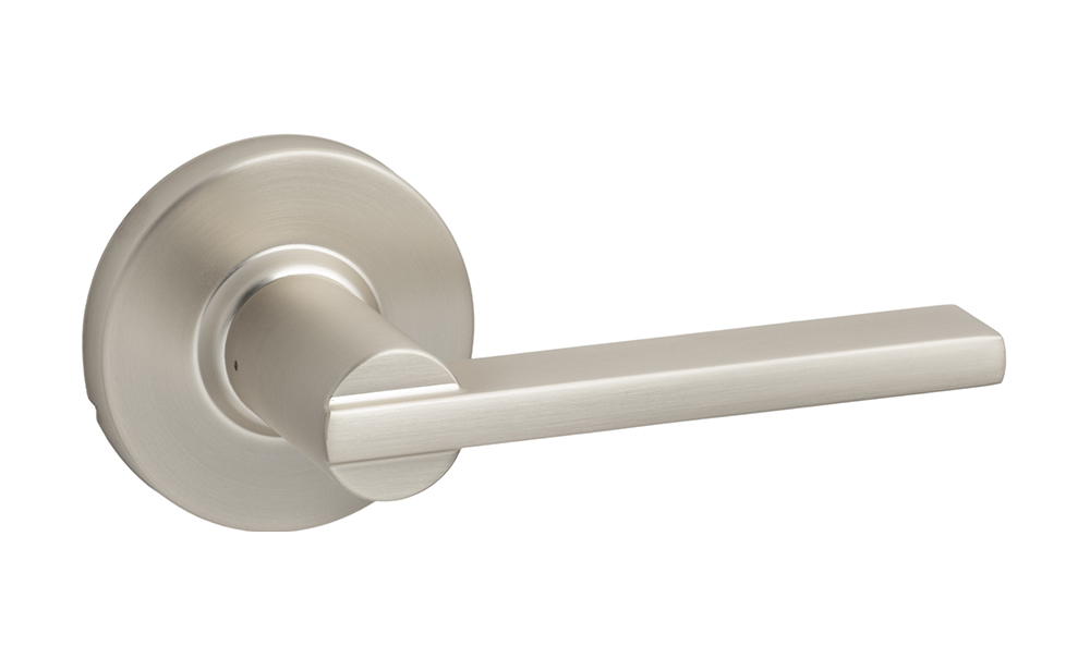 Sure-Loc Mesa Round interior lever in Satin Nickel
