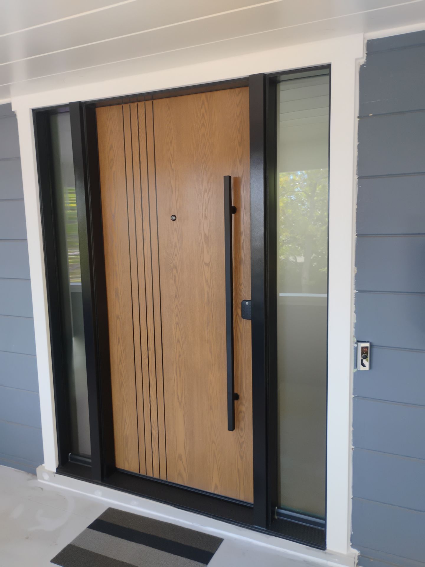 After Rogue Valley custom wood front door replacement in Piedmont, CA by AMG Doors & Windows (3/5)