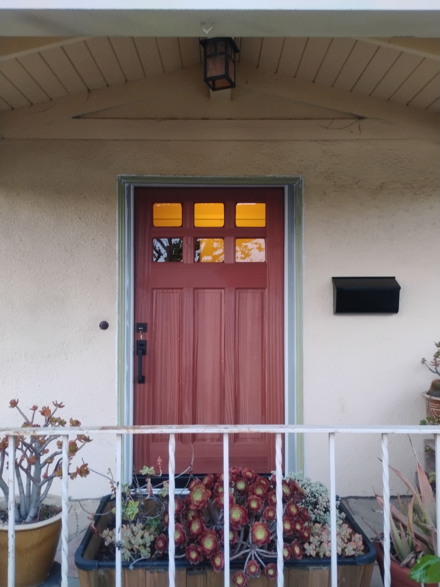 Custom Rogue Valley real-wood single front door installed by AMG in Berkeley, California