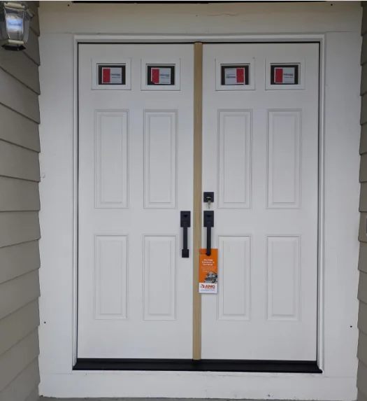 Therma-Tru Smooth-Star double front doors installed by AMG in Martinez, California