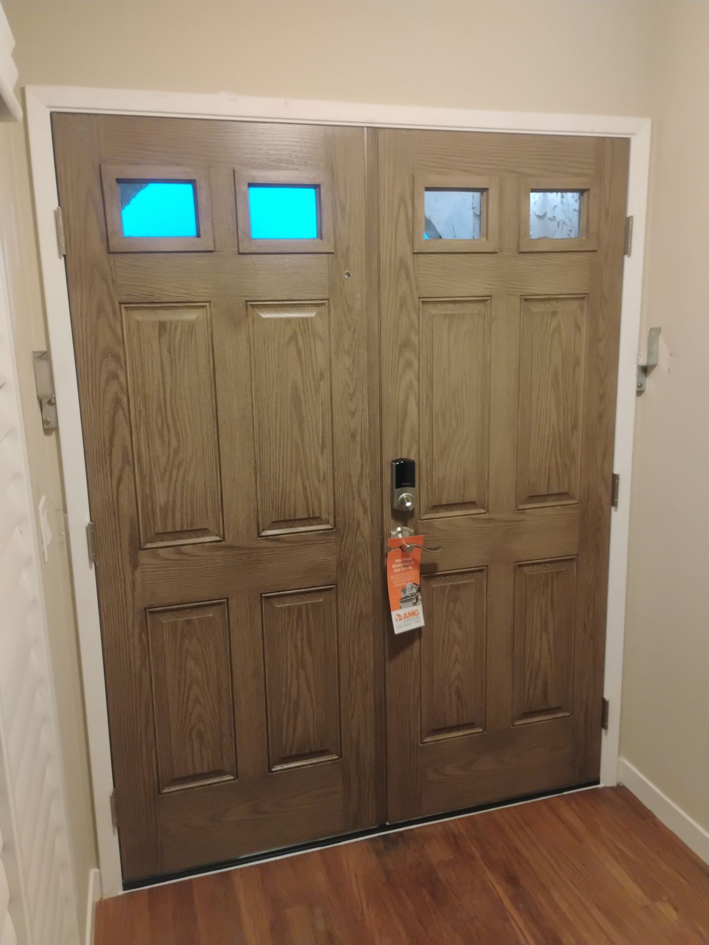 Therma-Tru double front doors with PrismaGuard finish installed by AMG in Pittsburg, California