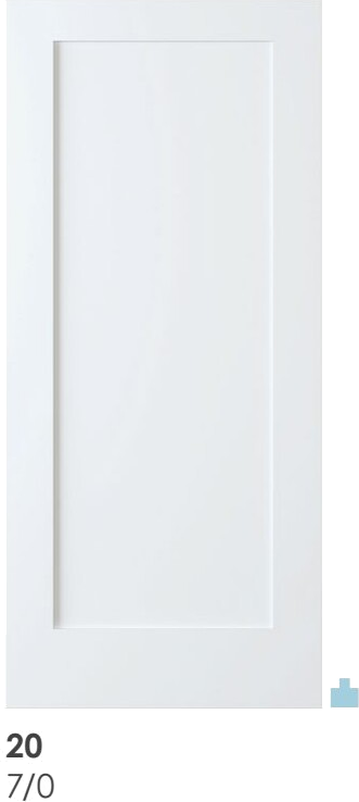 20 Flat Barn interior door — 2-Panel Flat Barn 7/0