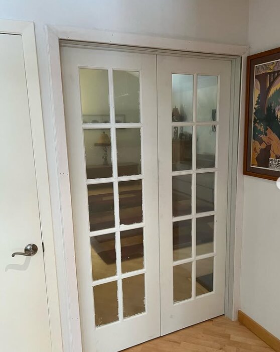 Clear 10-lite French interior doors — light-filled remodel — Bay Area, CA — installed by AMG Doors & Windows