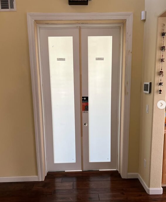French interior doors — privacy & mirror glass options — Bay Area, CA — installed by AMG Doors & Windows