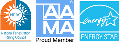 NFRC, AAMA Proud Member, and ENERGY STAR certifications