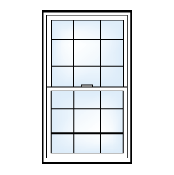 Colonial grille pattern