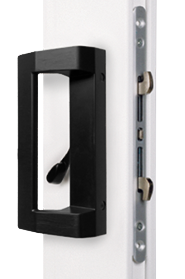 Anlin Malibu contemporary sliding patio door handle set in satin black