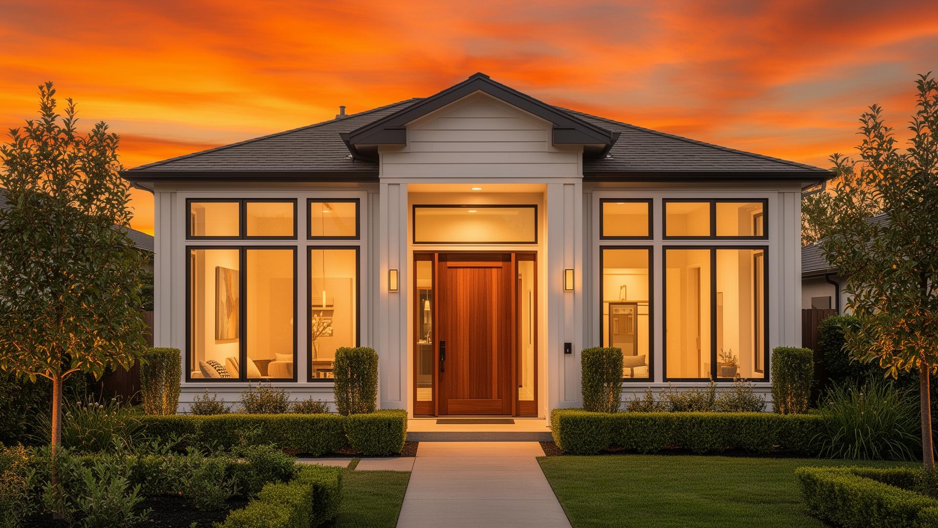 Premium Bay Area home exterior with replacement doors and windows by AMG Doors & Windows