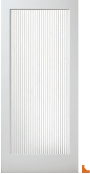 1501 Narrow Reed interior door — 1-Lite Reeded Primed
