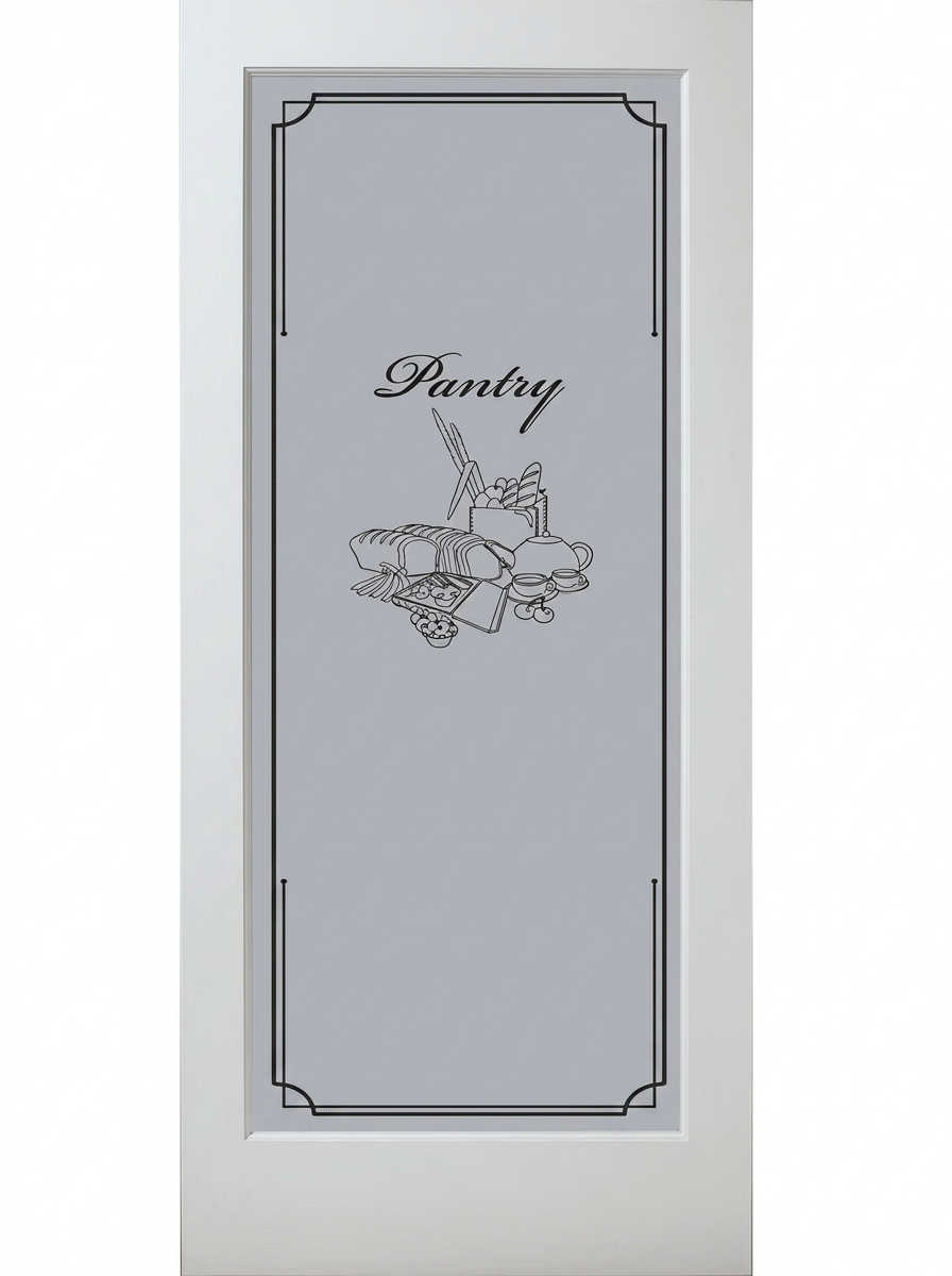 1501 Pantry interior door — 1-Lite Pantry Primed