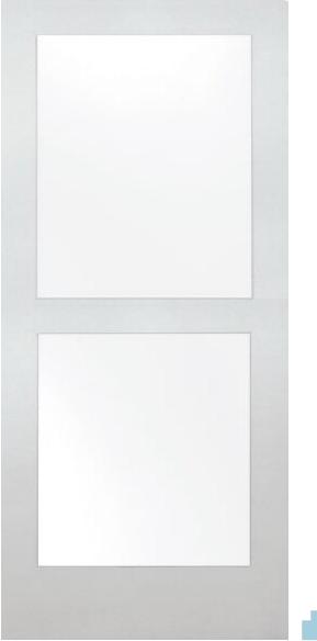 1501 White Lami interior door — 1-Lite White Laminate