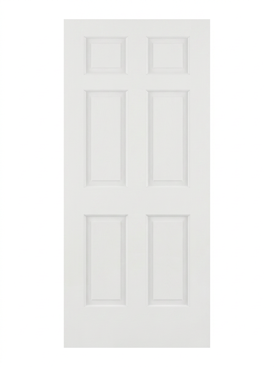66 Raised Primed interior door — 6-Panel Raised Primed