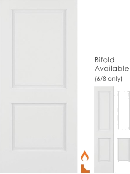 82 Raised Knotty Alder interior door — 2-Panel Raised Wood