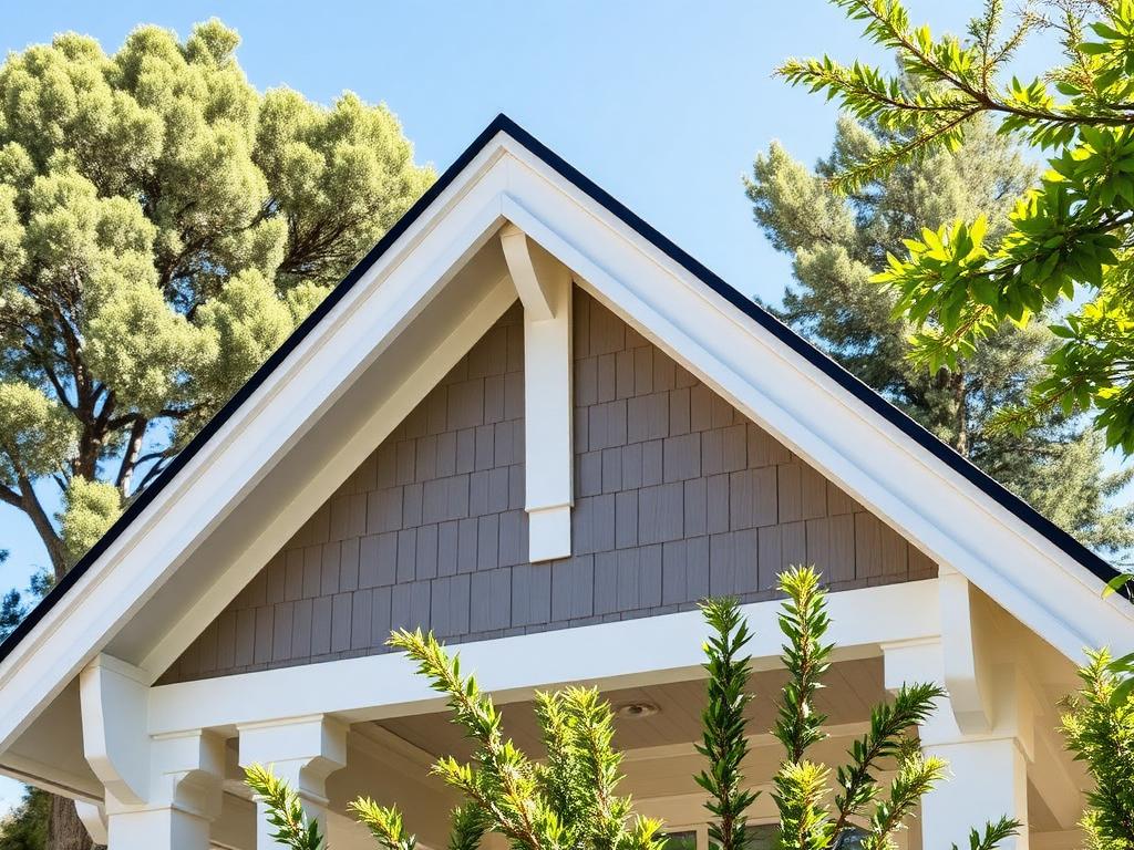 James Hardie HardieShingle siding on a craftsman home gable accent