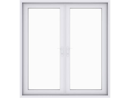 Anlin Malibu swinging French patio door in white product rendering