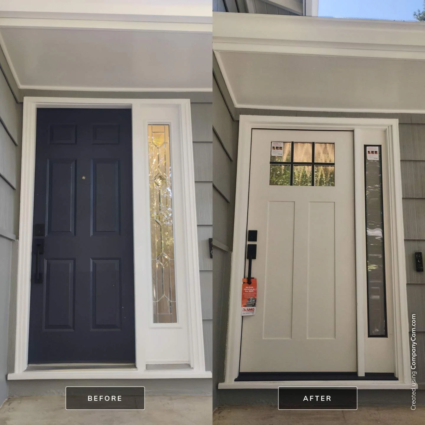 Therma-Tru Smooth-Star Craftsman Front Door Replacement