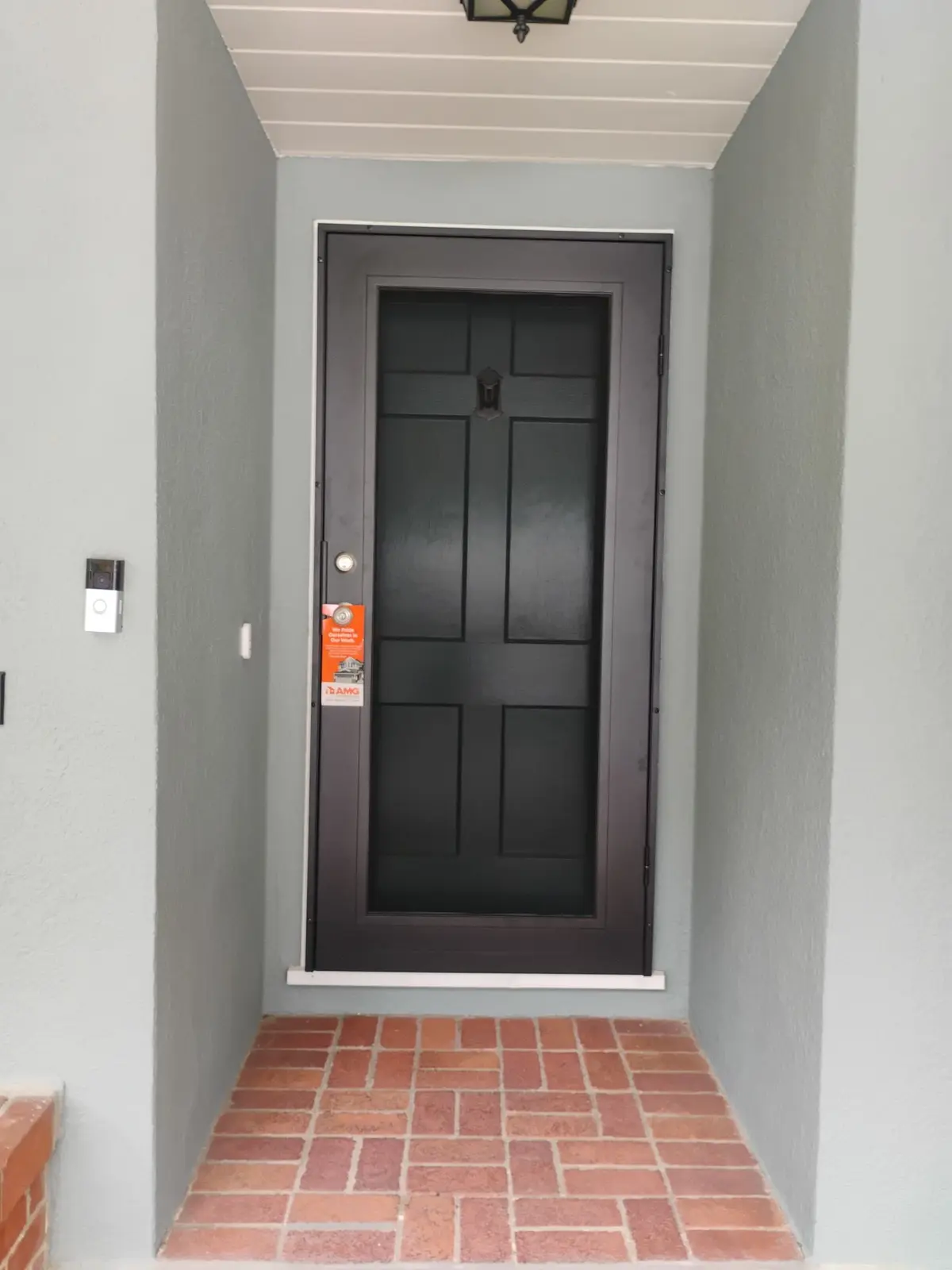 AMG Doors & Windows Titan Security Full View Meshtec security door installation in Oakland, CA
