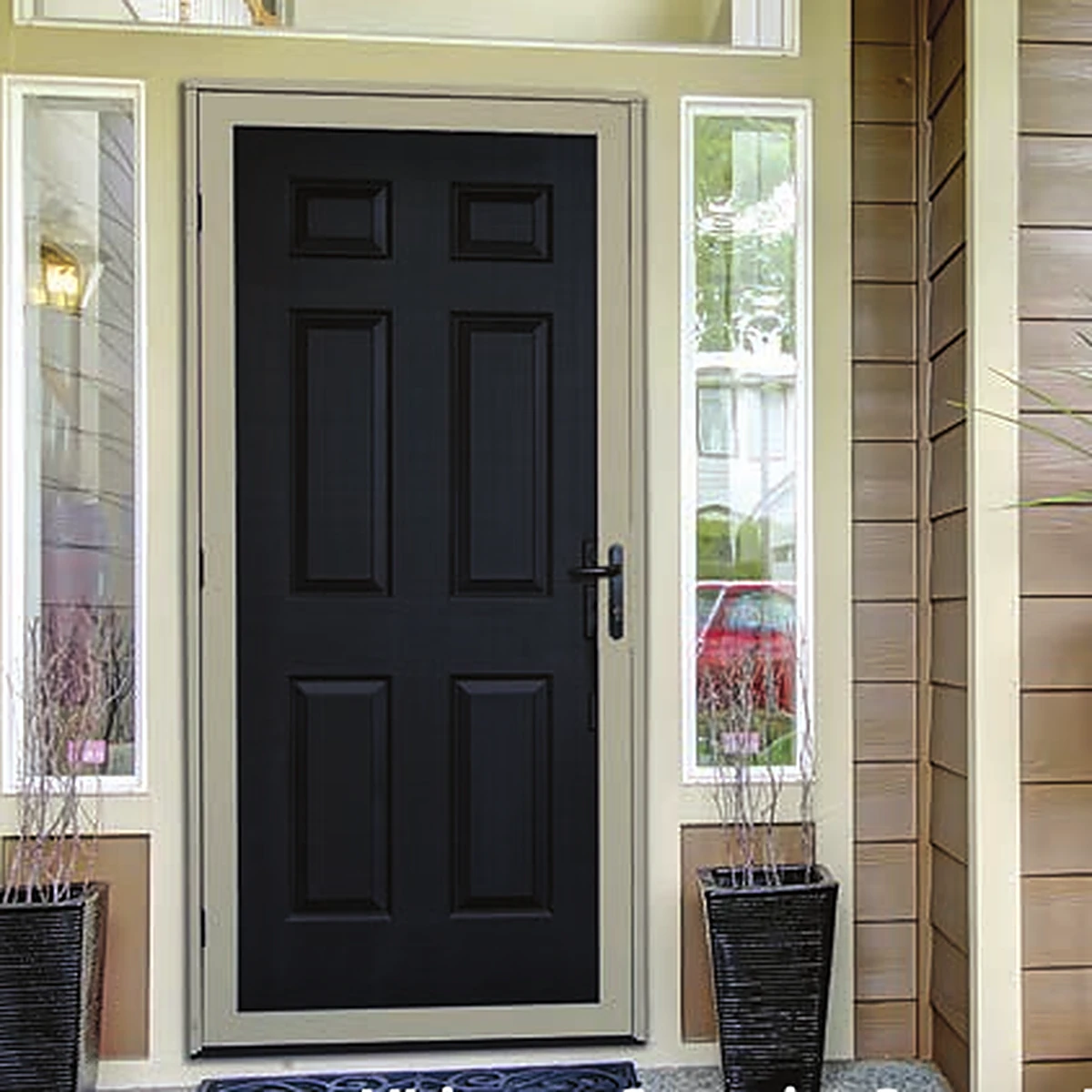 Titan Security Ultimate full-view MeshTec single front security door on a home entry