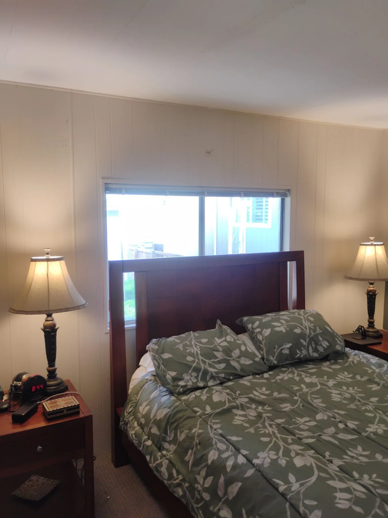 Bedroom replacement window with a clear outdoor view