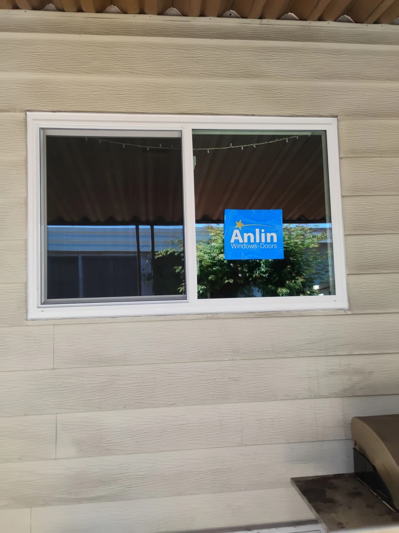 Replacement window with clear glass and a restored view