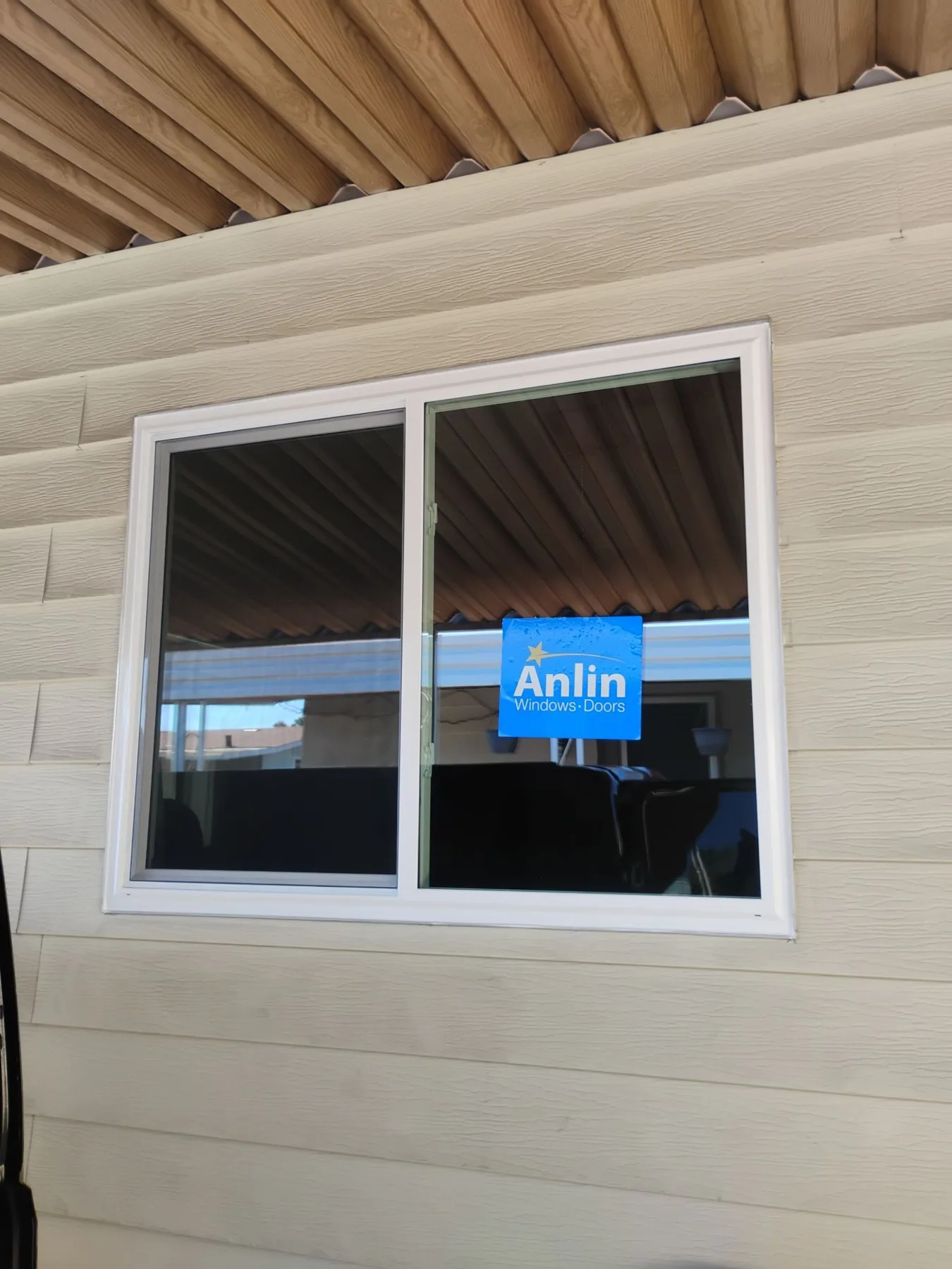 Exterior view of white replacement windows in San Jose
