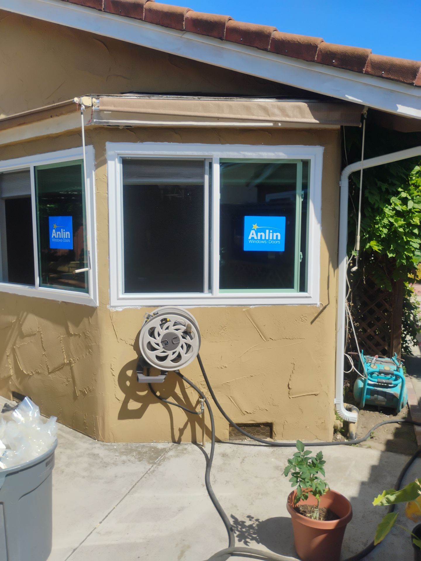 Geometric window replacement after photo in San Jose CA — specialty shaped replacement window installed by AMG Doors and Windows — photo 7 of 18
