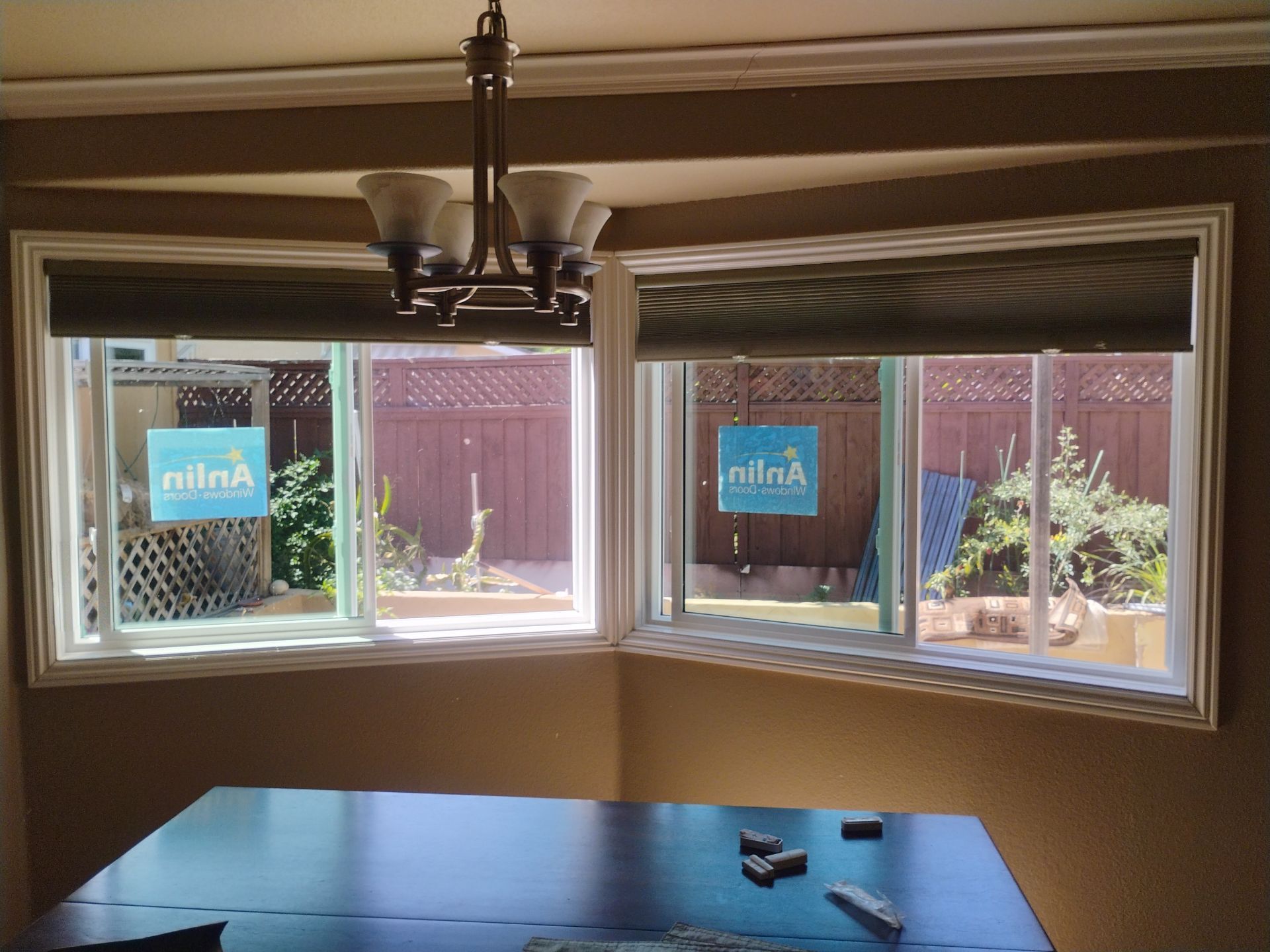 Geometric window replacement after photo in San Jose CA — specialty shaped replacement window installed by AMG Doors and Windows — photo 17 of 18