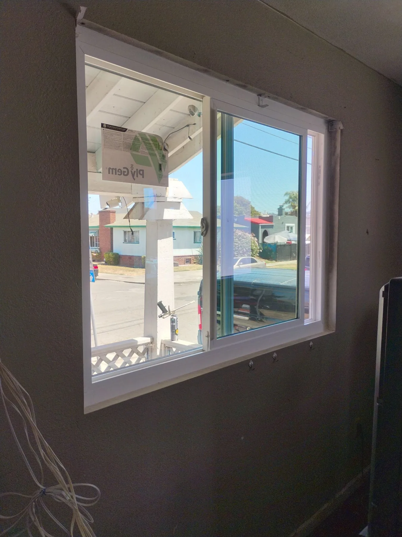 Interior view through new replacement windows in Richmond
