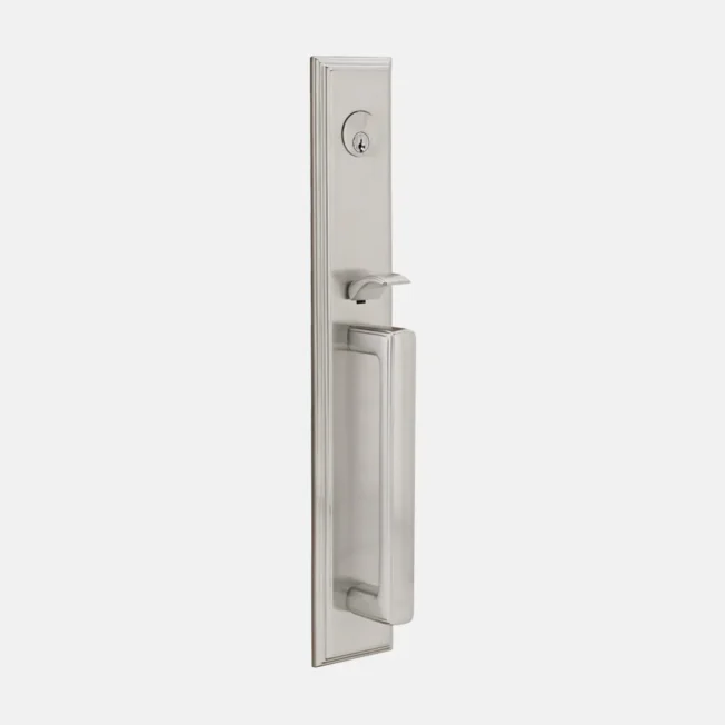 Emtek Melrose handleset in Satin Nickel