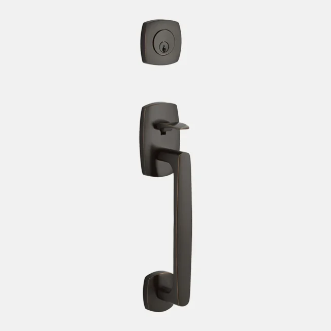 Emtek Urban Modern handleset in Oil Rubbed Bronze
